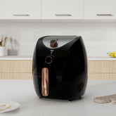 Tower T17021RG Family Size Air Fryer – 4.3L, 1500W, Rapid Air Circulation, 60-Min Timer, Black & Rose Gold